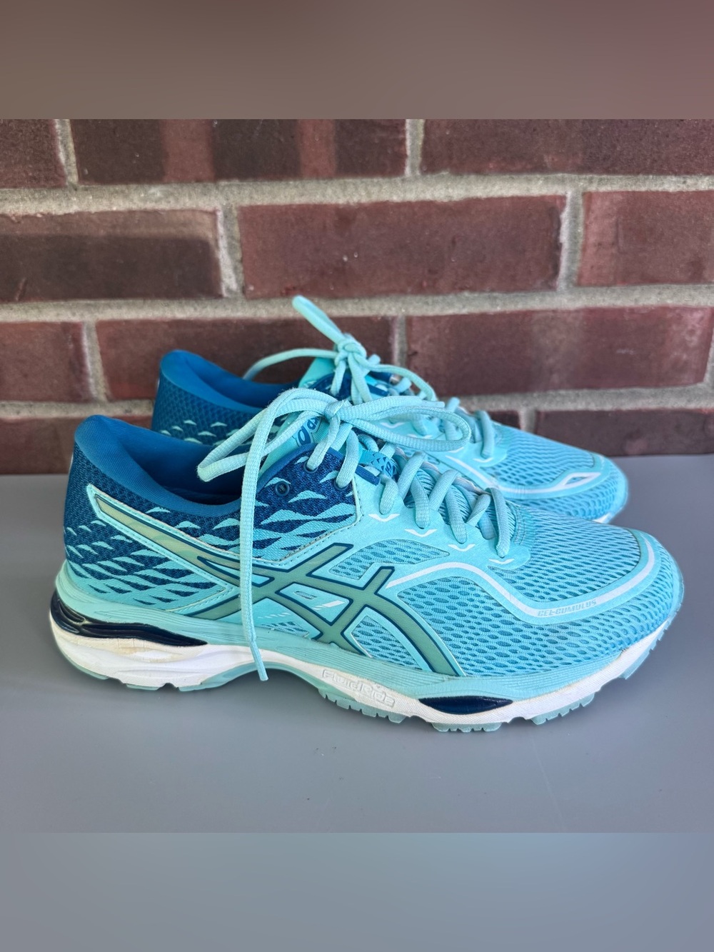 ASICS Gel Cumulus 19 Women’s US 9.5 Blue Turquoise Running Athletic Shoes T7B8N.